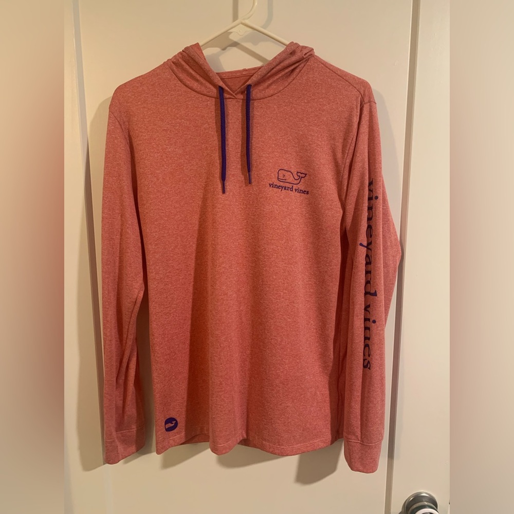 Vineyard Vines Pink and Blue Performance Hoodie